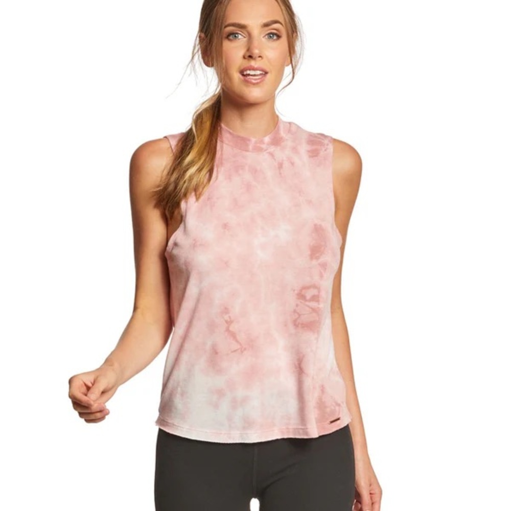 Spiritual Gangster rebel mock neck Pink Tie-Dye Muscle Tee 2 for $20